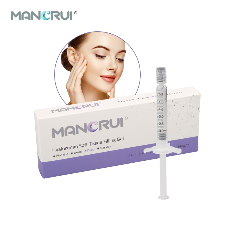 Deep 3ml Cross Linked hyaluronic acid filler for Deep wrinkles and lines ,Nasolabial folds, Marionette lines, Forehead wrinkles, Chin contour, Nose shape（Certified by CE and FDA.）